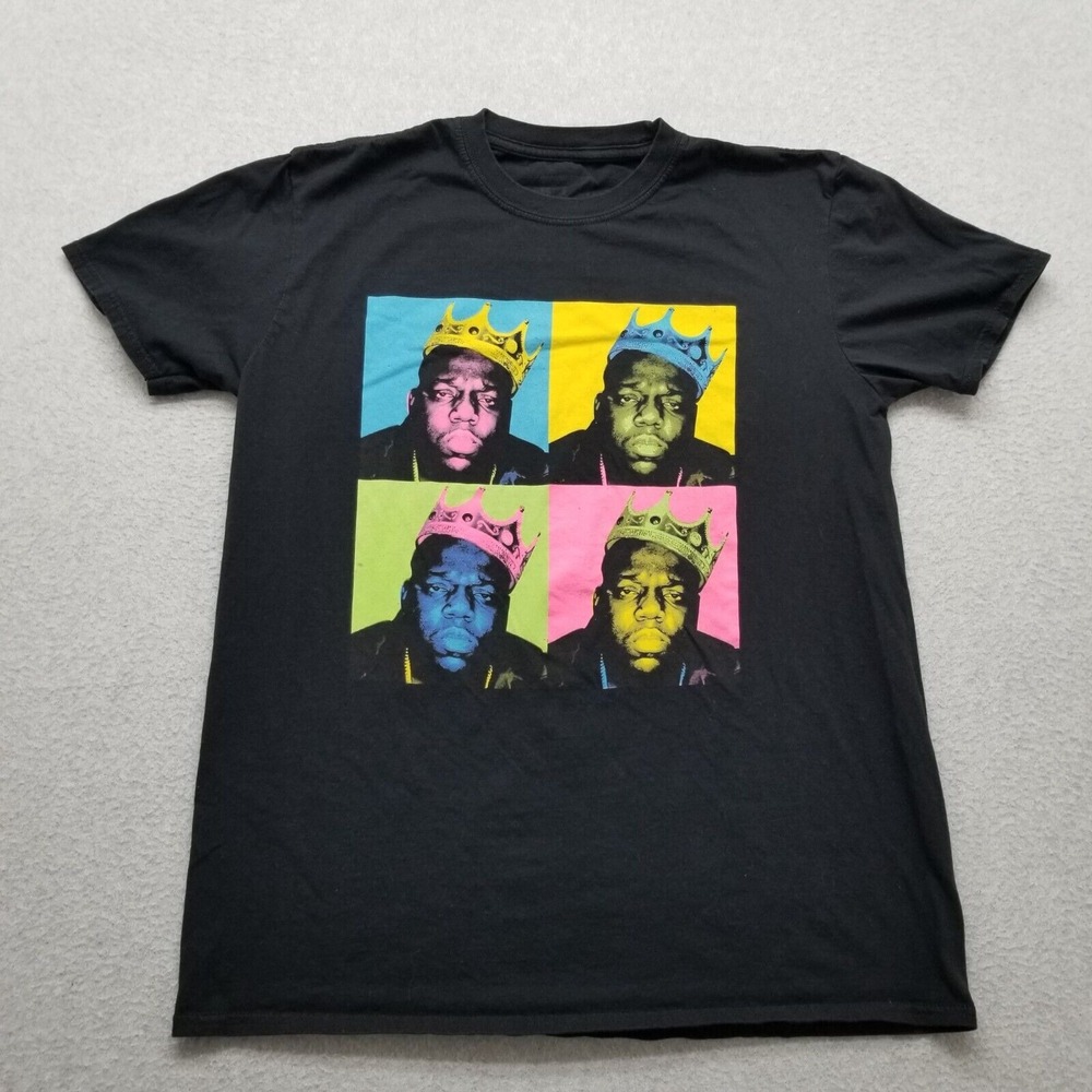 Notorious BIG Shirt Mens Large Black Short Sleeve Crew Neck